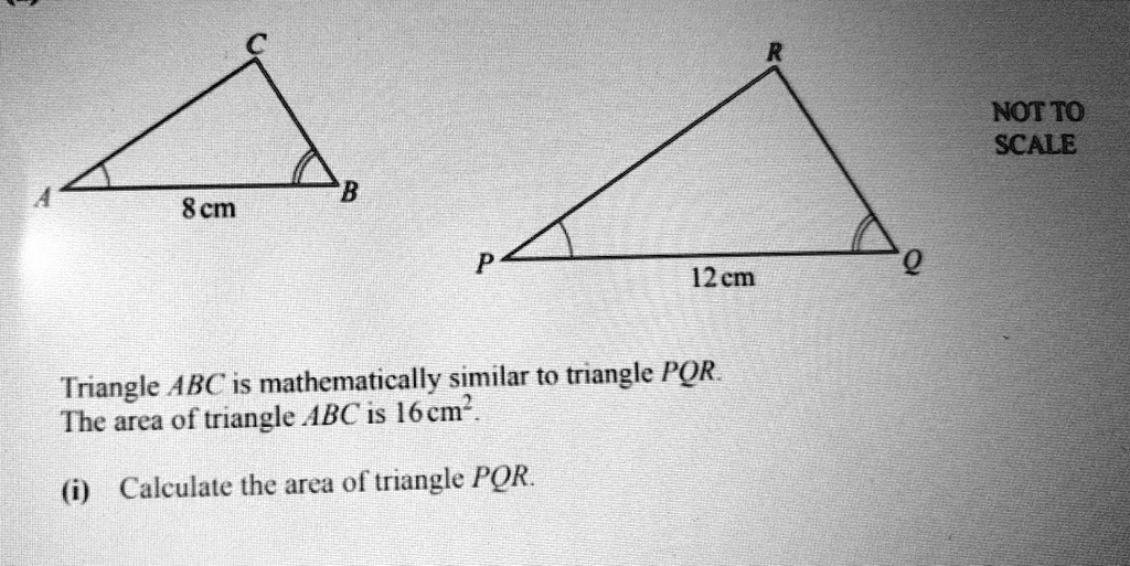 Not to scale scm 2em triangle abc is mathematically similar...