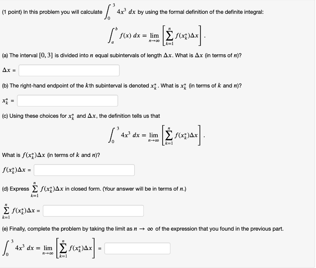 Solved Point In This Problem You Will Calculate 4x Dx By Using The Formal Definition Of The