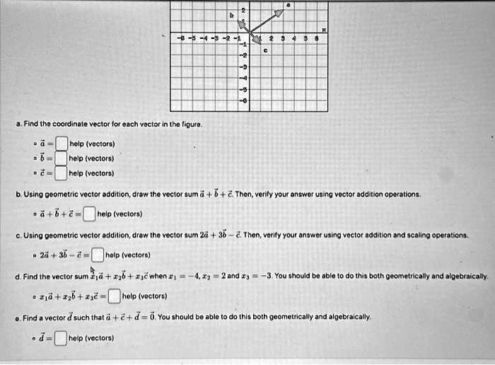 SOLVED: Texts: a. Find the coordinate vector for each vector in the ...