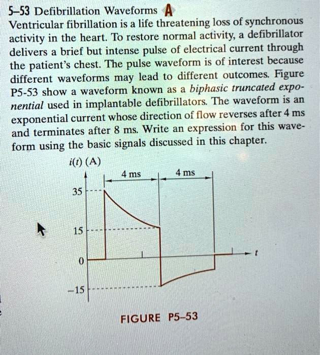 5-53 Defibrillation Waveforms Ventricular fibrillation is a life ...