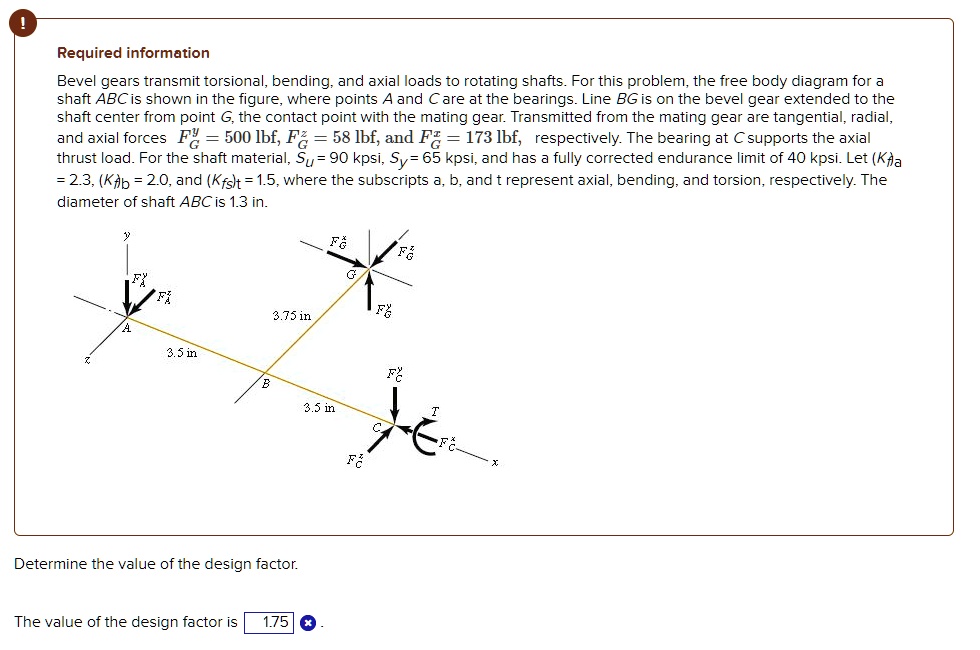 SOLVED: Required Information Bevel Gears Transmit Torsional, Bending ...