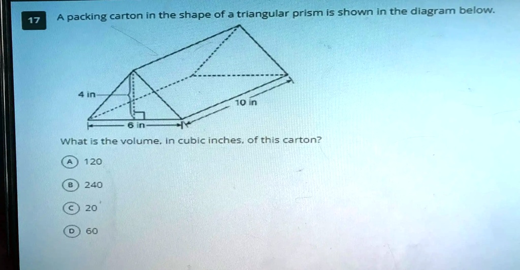 A Packing Carton In The Shape Of A Triangular Prism