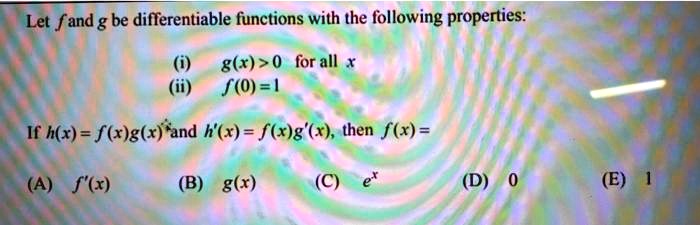 Solved Let Fand G Be Differentiable Functions With The Following Properties G X 0 For All F 1 If H X F R G X And H X F X G X Then F X A F X B G X Solved Let Fand G Be Differentiable Functions With The Following Properties G X 0 For All F 1 If H X F R G X And H X F X G X Then F X A F X B G X