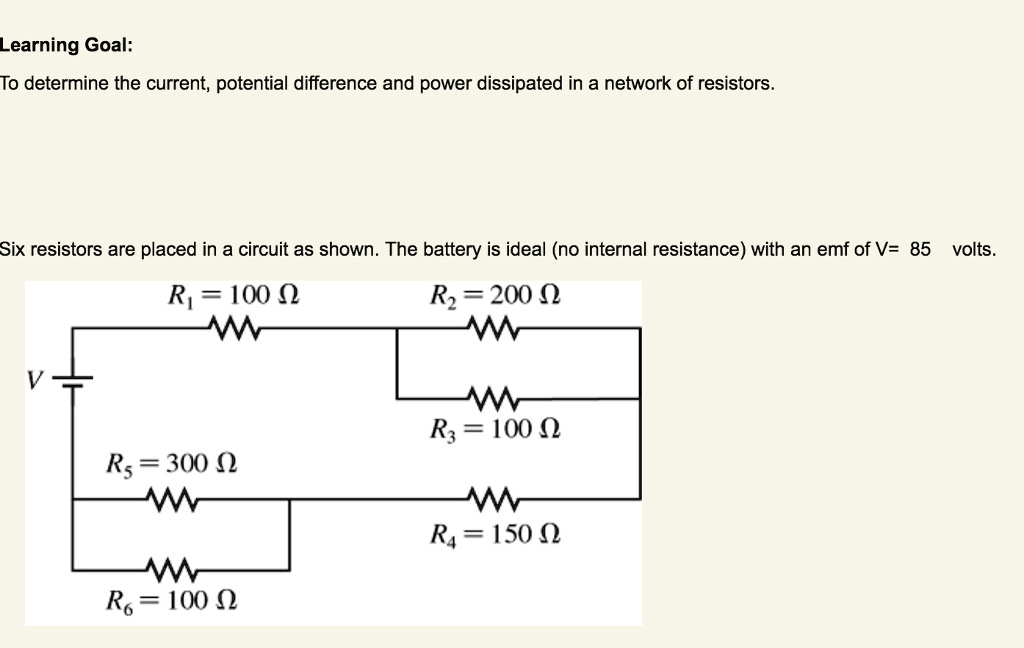 SOLVED: Learning Goal: To Determine The Current; Potential Difference ...