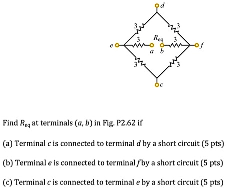 SOLVED: Please show all work, thank you! Find Req at terminals (a,b) in ...