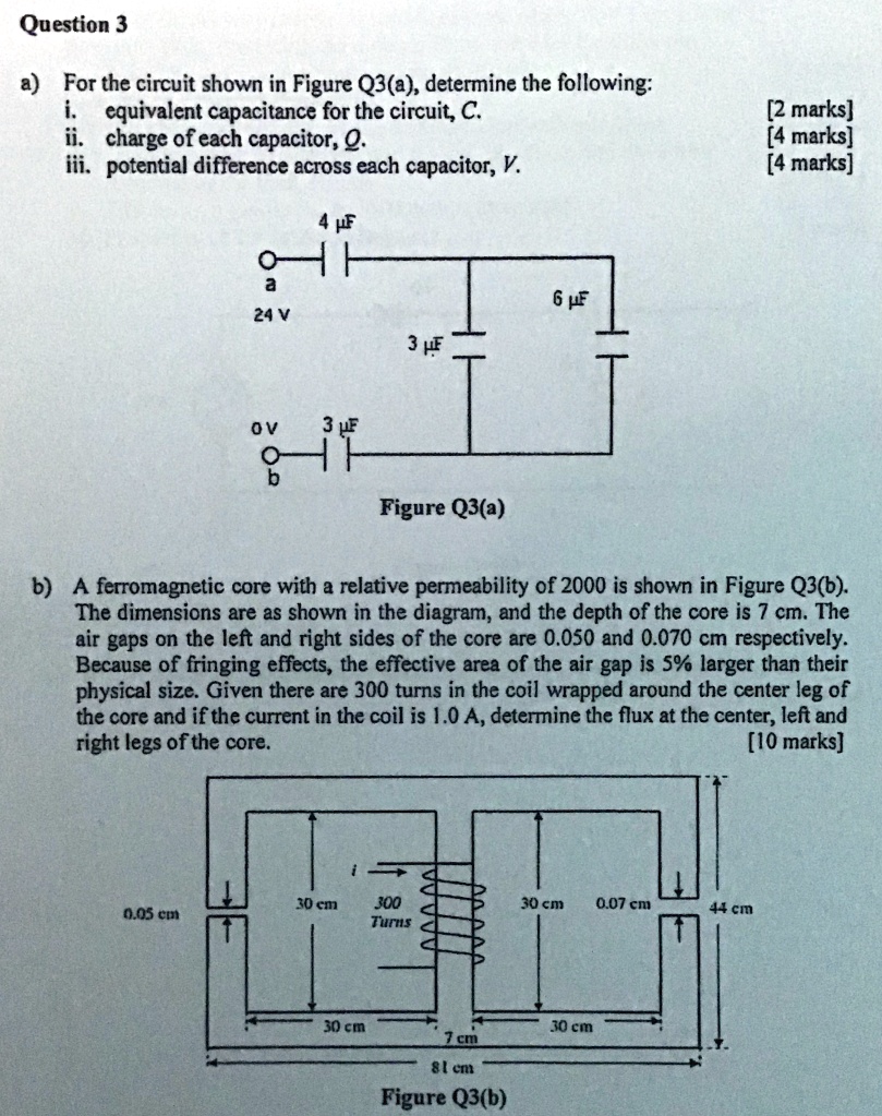 Solved A For The Circuit Shown In Figure Q3a Determine The Following I Equivalent 