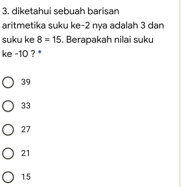 SOLVED: Ada Yang Tau Caranya Dan Jawabannya 3. Diketahui Sebuah Barisan ...