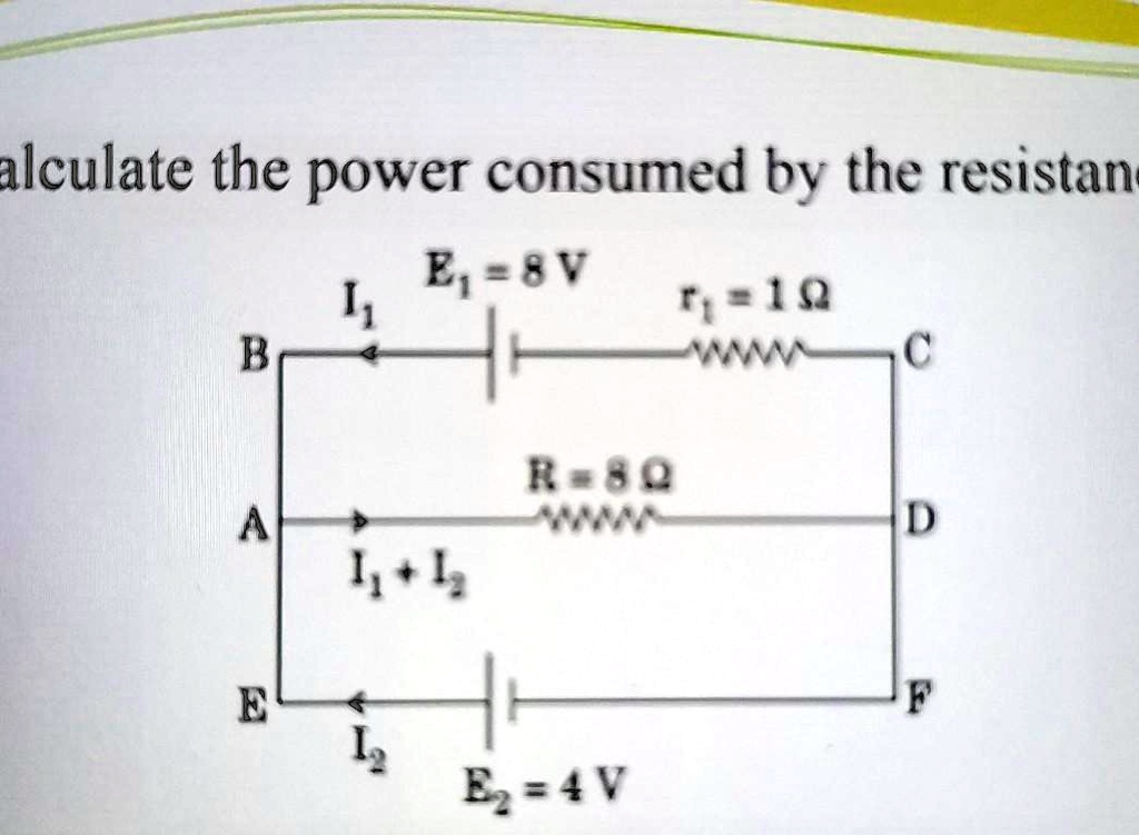 SOLVED 'calculate the power consumed by the resistance R = 8 ohm'