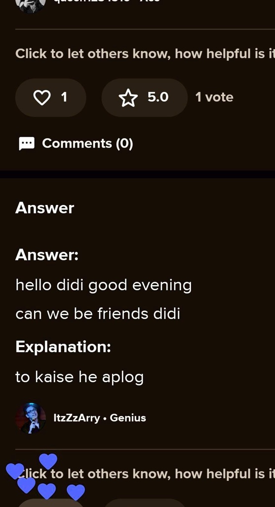 heyoffcourse we can be friendsbtw u r in which std 73413