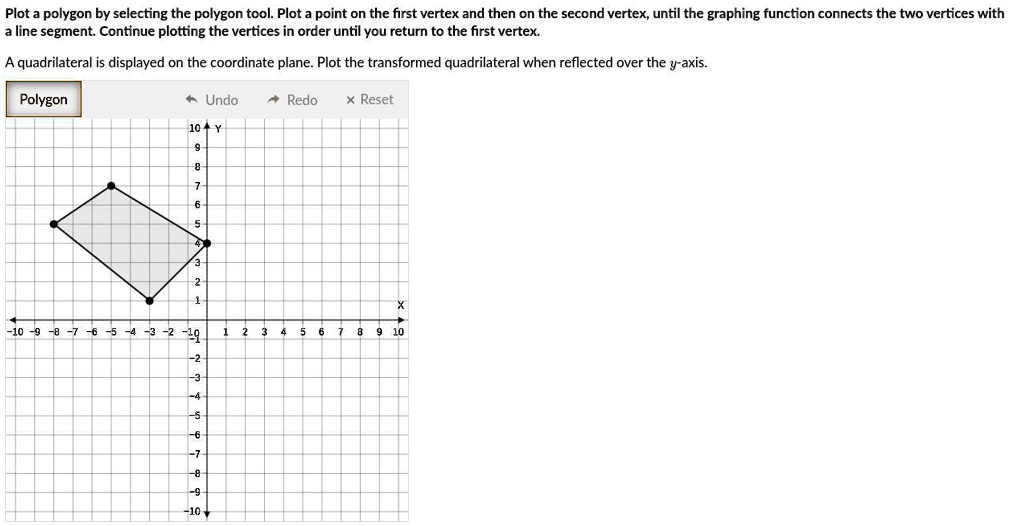 SOLVED: Quick, please! Plot a polygon by selecting the polygon tool ...