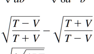 √((T-V)/(T+V)) - √((T+V)/(T-V))