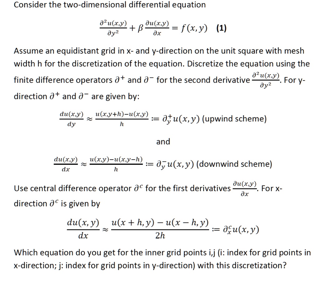 SOLVED: Consider the two-dimensional differential eguation 0y2 ax ...