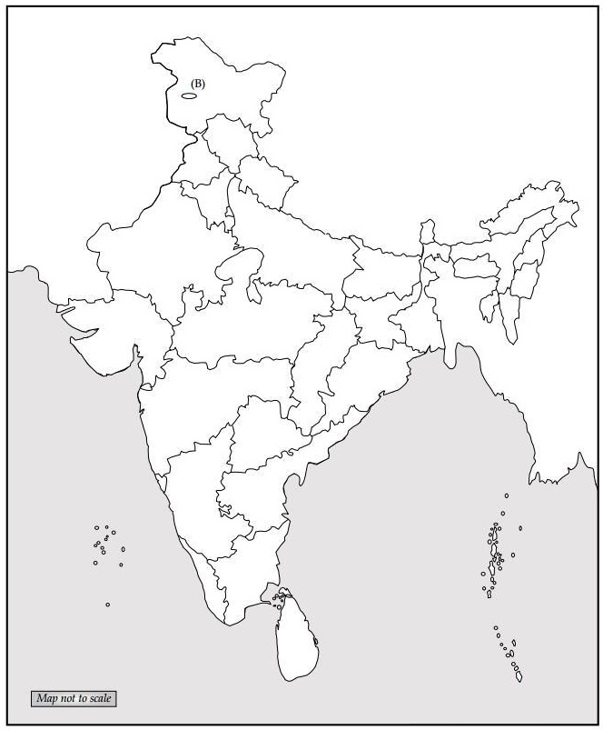 SOLVED: (b) (1) On the given political map of India, locate and label ...