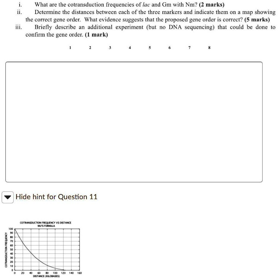 SOLVED: What are the cotransduction frequencies of lac and Gm with Nm ...
