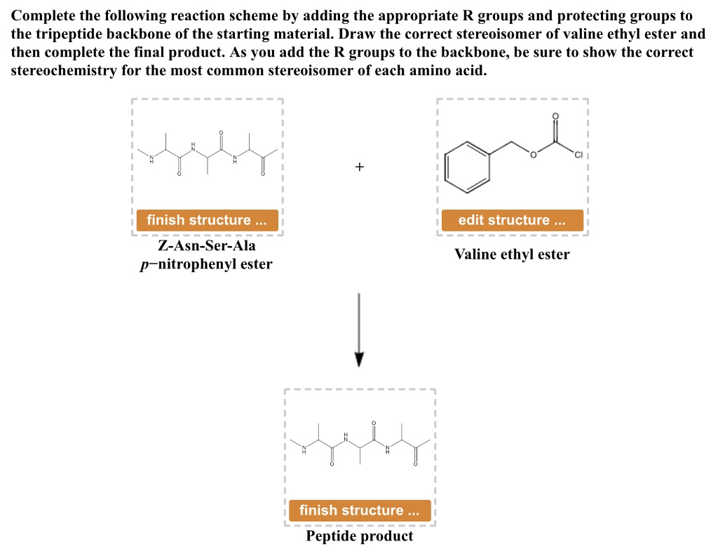 Complete the following reaction scheme by adding the appropriate R ...