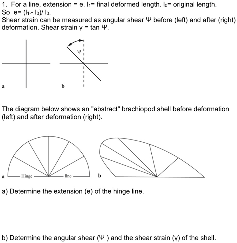 For a line extension e h final deformed length lo original...