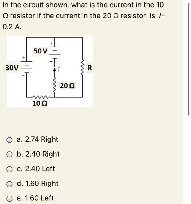 In the circuit shown; what is the current in the 10 Q… SolvedLib