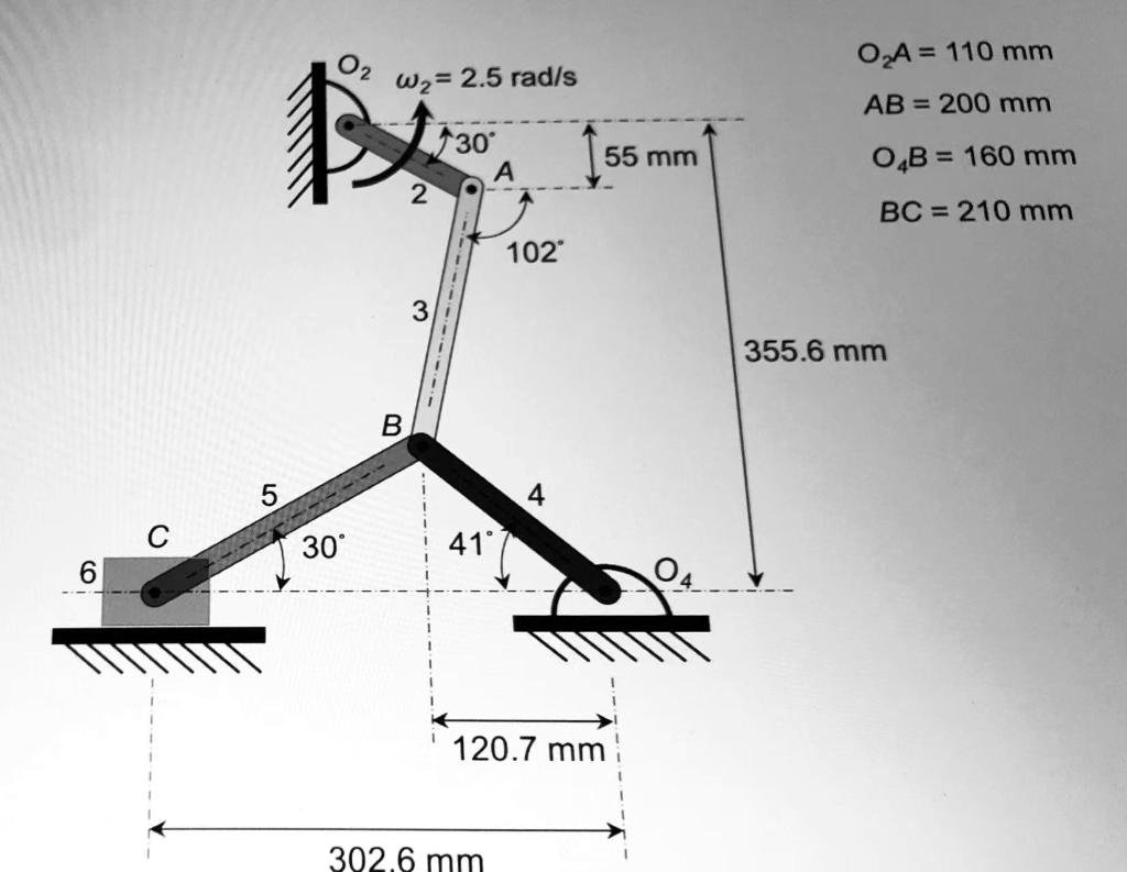 SOLVED A toggle mechanism is shown in Figure 1, with link 2 rotating