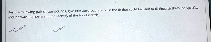 SOLVED: used to distinguish them (be specific, compounds absorption ...