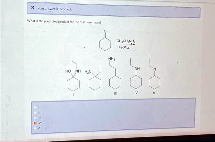 Solved Your Answer Is Incorrect What Is The Predicted Product For The Reaction Shown 