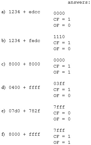 SOLVED: 1. Perform Binary Addition Of The Following Pairs Of 16-bit ...