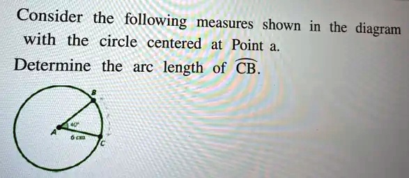 SOLVED: Consider the following measures shown in the diagram with the ...