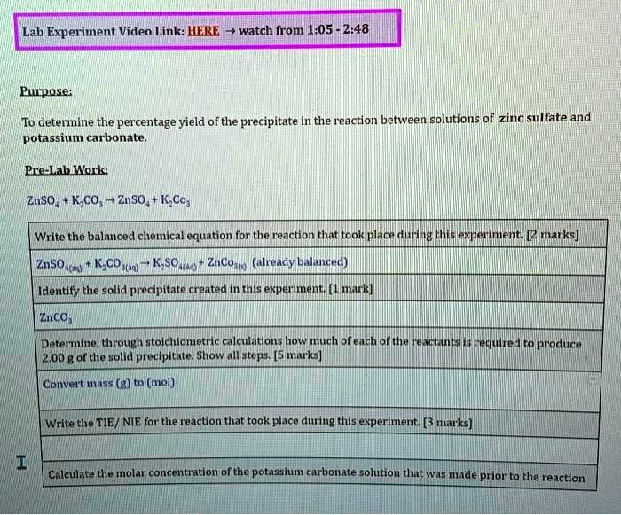 SOLVED Text Lab Experiment Video Link HERE watch from 1.05 to 2.48