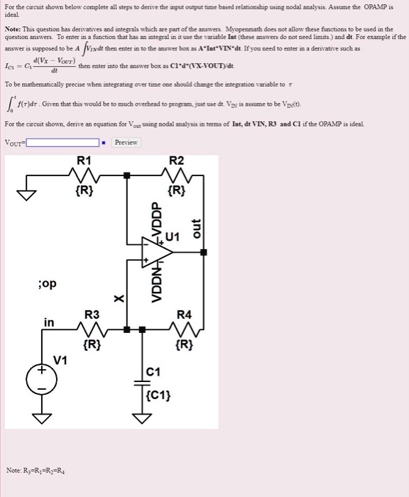 R4 Integration For the circuit shown below complete all steps to derive the...