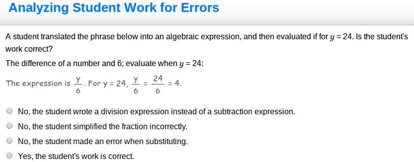 SOLVED: "1000p for an answer please Analyzing Student Work for Errors A ...