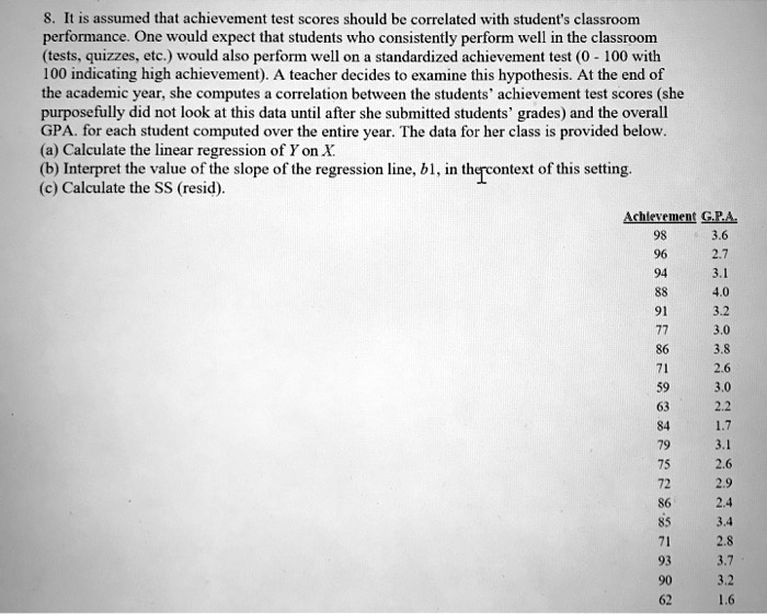 solved-it-is-assumed-that-achievement-test-scores-should-be-correlated