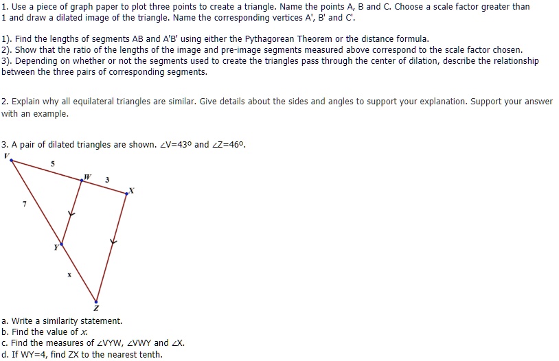 Program Graph For Normal Triangle Problem SOLVED: Use piece of graph paper to plot three points to create triang ...