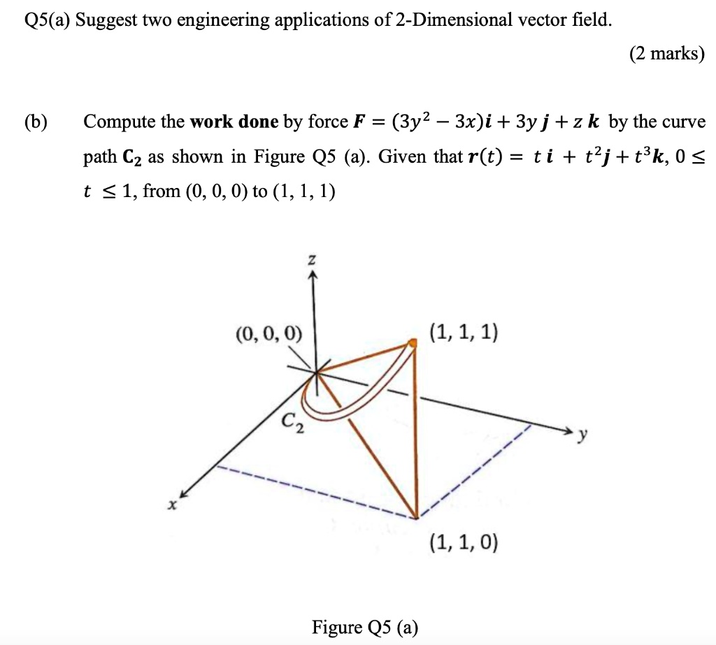 q5a suggest two engineering applications of 2 dimensional vector field ...