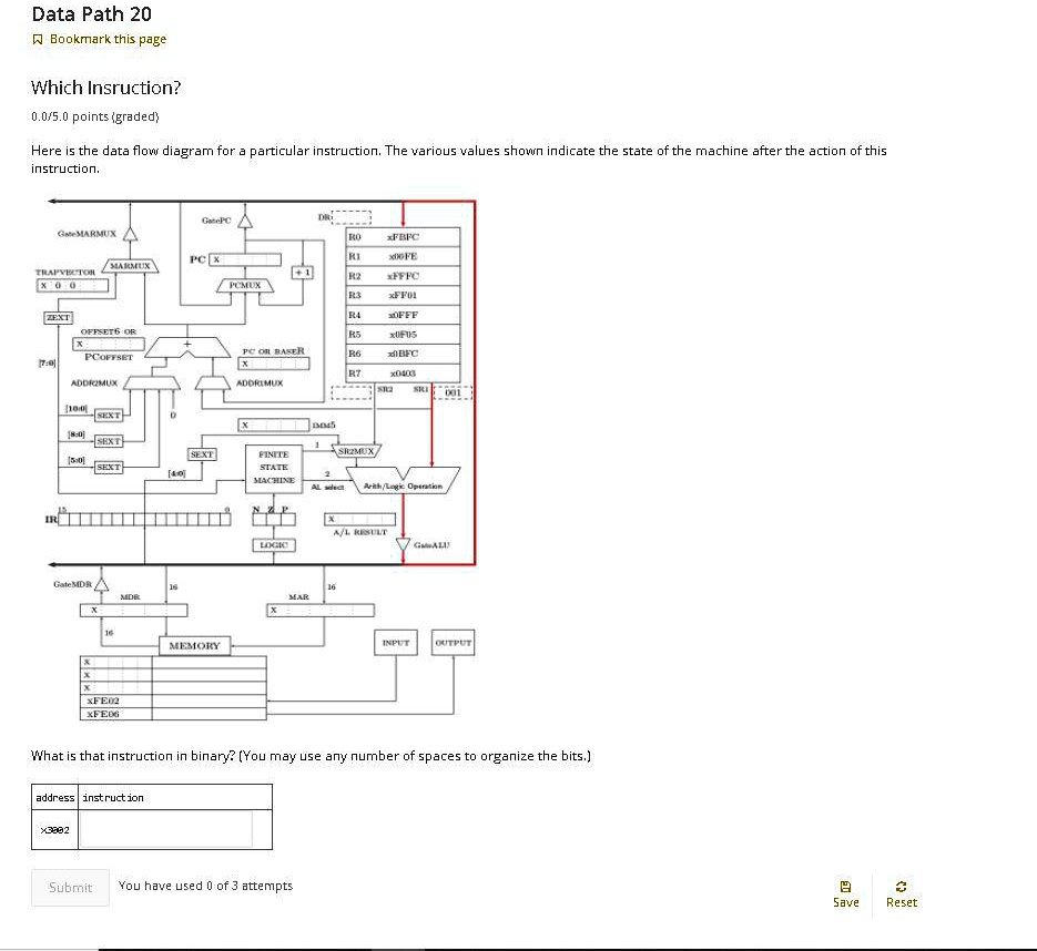 SOLVED: Data Path 20 Bookmark this page Which Instruction? Here is the ...