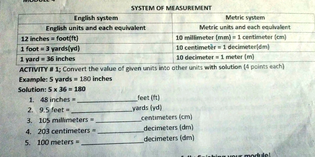 5 foot clearance 3 in metric