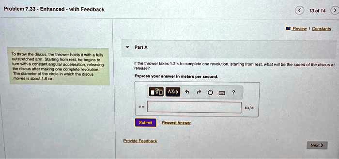 SOLVED: Problem 7.33 - Enhanced with Feedback 13 of 14 - Part A To ...