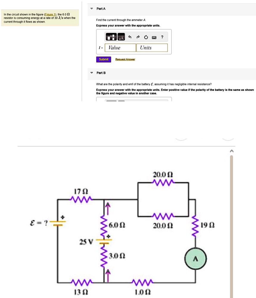 Part A In The Circuit Shown Figure (Figure 1), 6.0 Ω Part A In The Circuit Shown Figure (Figure 1), 6.0 Ω
