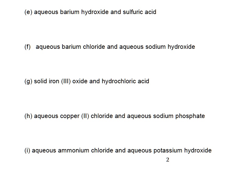 SOLVED aqueous barium hydroxide and sulfuric acid aqueous barium
