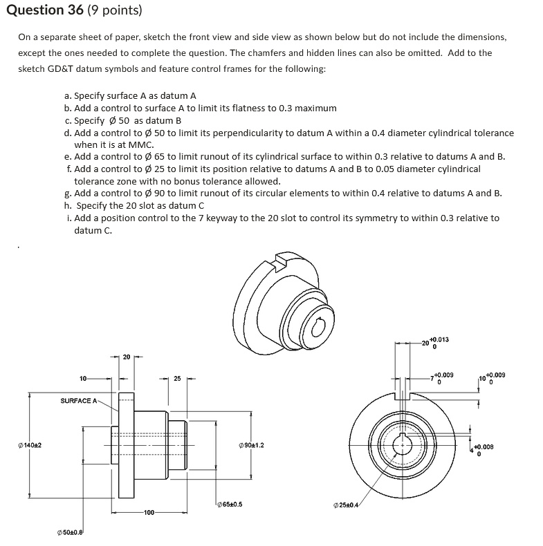 SOLVED: On a separate sheet of paper, sketch the front view and side ...