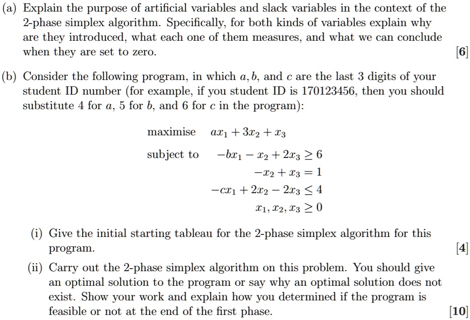 Artificial Variable Examples at Fernando Ward blog