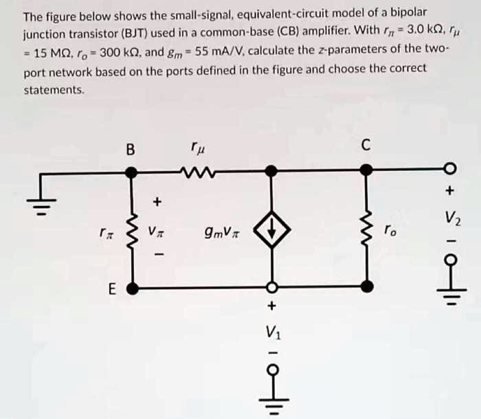 SOLVED The figure below shows the smallsignal, equivalentcircuit