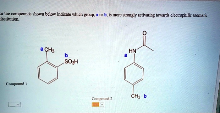 Solved Or The Compounds Shown Below Indicate Which Group Or B Is More Strongly Activating 2487