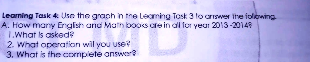 SOLVED: Learning Task 4: Use the graph in Learning Task 3 to answer the ...