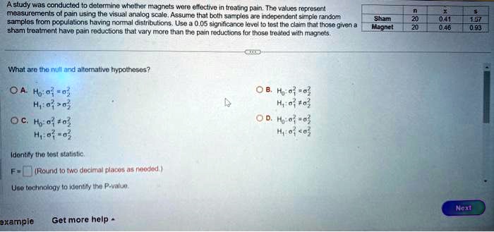 SOLVED: A study was conducted to determine whether magnets were ...