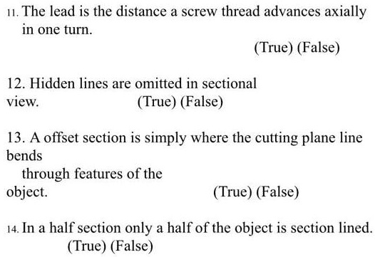 SOLVED: The lead is the distance a screw thread advances axially in one ...