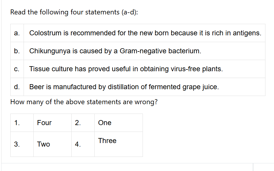 Usefu Numbers read the following four statements a d a colostrum is recommended for ...