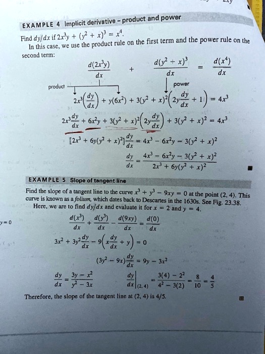 Solved Product And Implicit Derivative Power Example Find Dyldxif2ry 87 X Product Rule On The First Term And The Power Rule On The This Case We Use The Second Term D 2ry Dly Solved Product And Implicit Derivative Power Example Find Dyldxif2ry 87 X Product Rule On The First Term And The Power Rule On The This Case We Use The Second Term D 2ry Dly