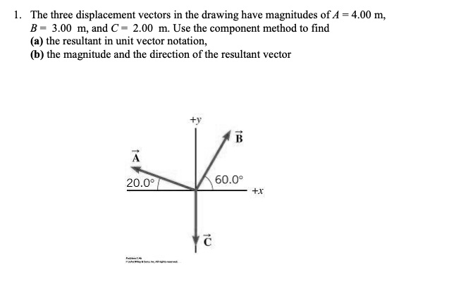 the three displacement vectors in the drawing have magnitudes of a 400 ...