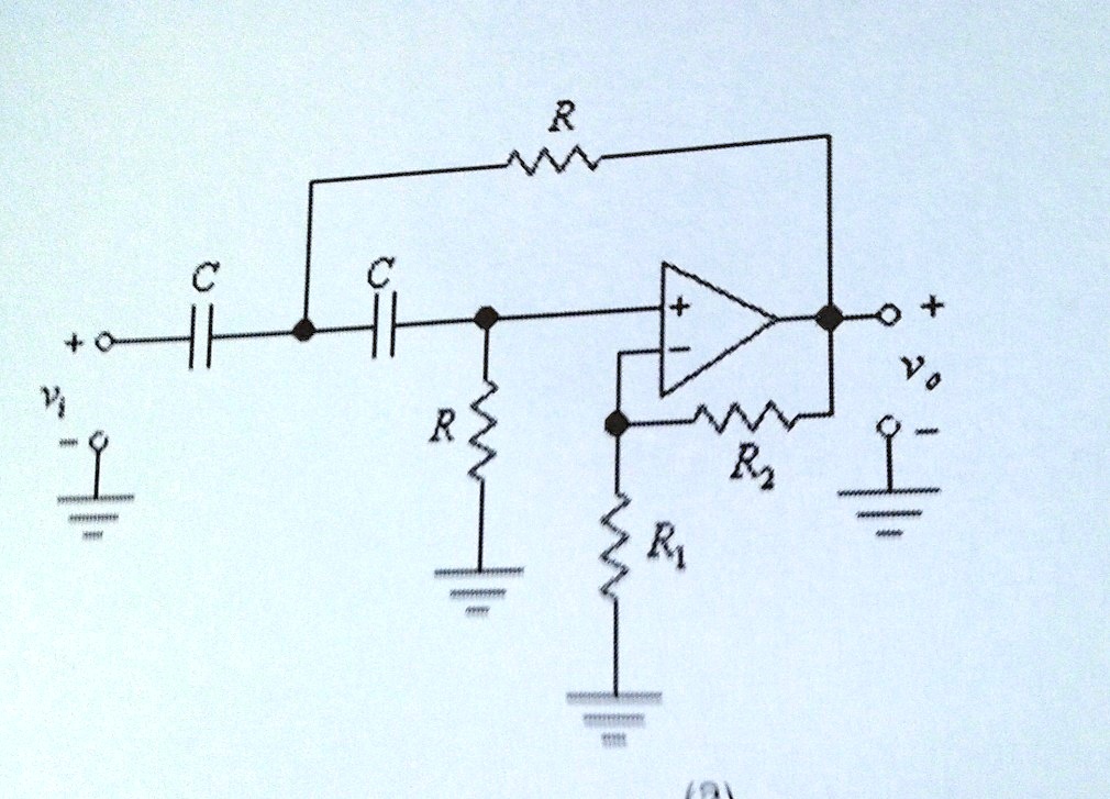 Second Order High Pass Filter Circuit Diagram