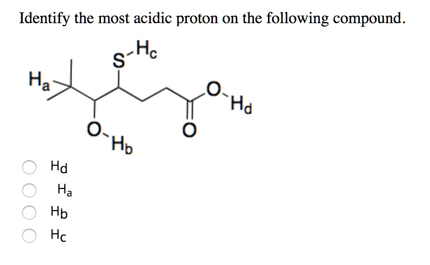 Identify The Most Acidic Proton On The Following Compo… - Itprospt Identify The Most Acidic Proton On The Following Compo… - Itprospt