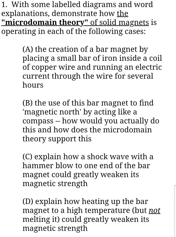 SOLVED With some labeled diagrams and word explanations, demonstrate how the "microdomain